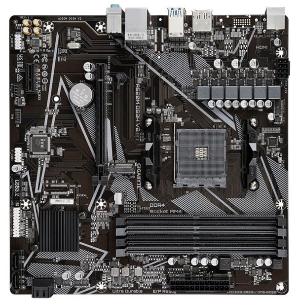 Gigabyte A520M DS3H V2 AM4 Micro-ATX Motherboard – DDR4, M.2 & HDMI