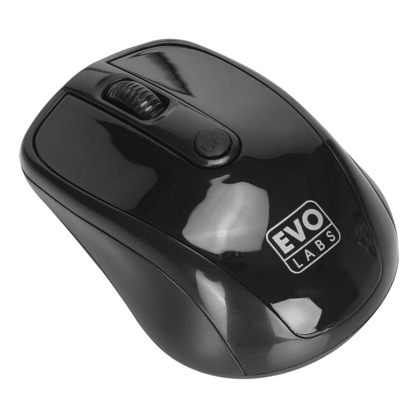 EVO Labs MO-234WBLK Wireless Mouse 2.4GHz USB Mouse for PC, Mac & Laptop physical EVO LABS New MO-234W BLACK MemoX