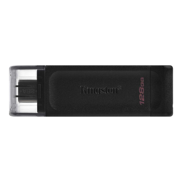 Kingston DT70/128GB DataTraveler 128GB USB Flash Drive, USB 3.2, USB-C, Gen1, 80MB/s, Cap Design, Black, Retail. physical Kingston New DT70/128GB MemoX