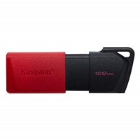 Kingston DataTraveler Exodia M 128GB black and red USB-A flash drive with moving cap