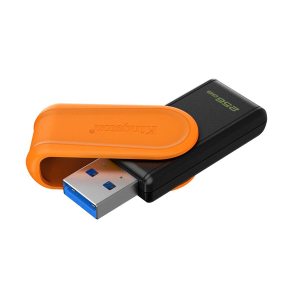 Kingston DataTraveler Exodia S 256GB USB 3.2 Flash Drive – Swivel Cap, Black/Orange physical Kingston New DTXS/256GB MemoX