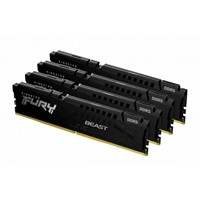 Kingston FURY Beast KF556C40BBK4-128 128GB (4x 32GB) DIMM System Memory, 5600MHz, DDR5, CL40, Black, Intel XMP