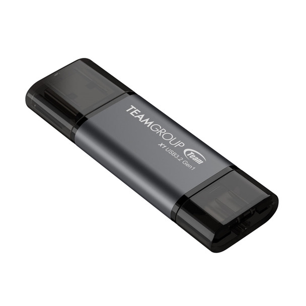Team 2 in 1 Dual OTG 128GB Flash Drive, X1 USB 3.2 Gen1, Type C & A, Plug and Play