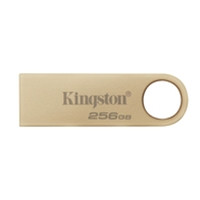 Kingston DataTraveler SE9 G3 256GB gold USB flash drive with keyring loop