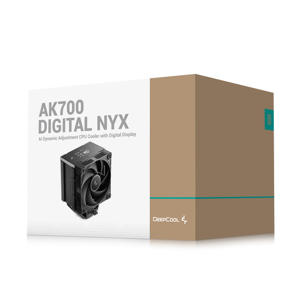 DeepCool AK700 DIGITAL NYX CPU Cooler – Digital Display, 7 Heatpipes, 120mm Fan
