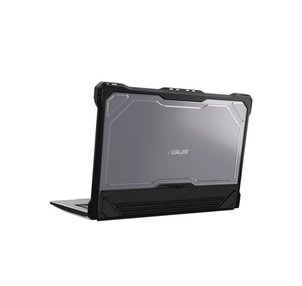 MAXCases Extreme Shell-L for Asus 1100 Series 11.6" Win 10/Chrome, BR1100F, Flip CR1, CR1 (Black/Clear)