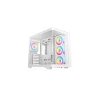 DeepCool CG530U 4F WH Case,White, Mid- Tower, 2x USB 3.0, Tempered Glass Side Window Panel, ITX/Micro ATX/ATX