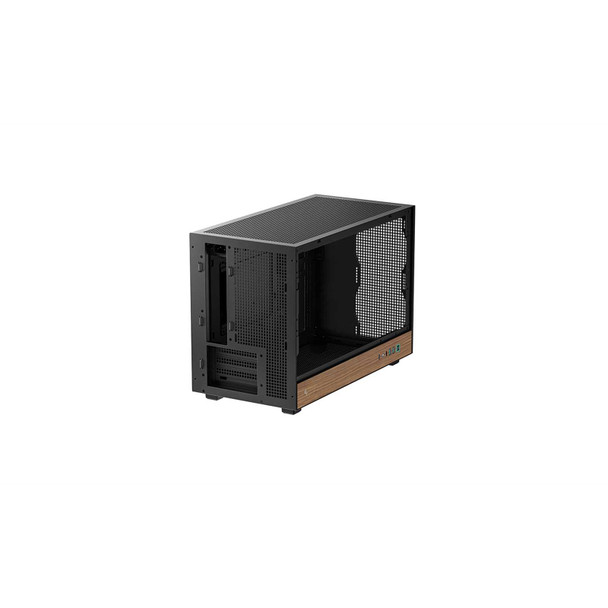 DeepCool CH260 Micro-ATX Mini Tower PC Gaming Case, Wood, Tempered Glass Side Panel USB Type-C High Airflow Supports ATX PSU & RTX GPUs Black physical DEEPCOOL New R-CH260-BKNWM0-G-1 MemoX
