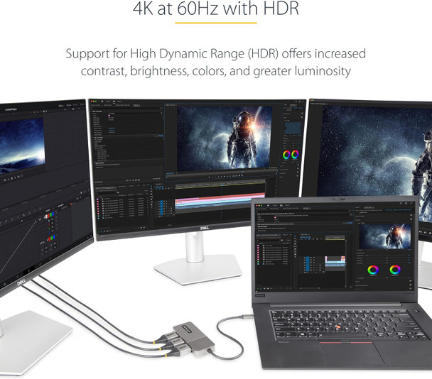 StarTech USB-C to 3x DisplayPort MST Hub – Triple 4K 60Hz