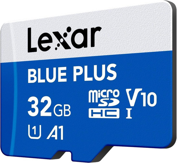 Lexar Blue Plus 32GB microSDHC Card – UHS-I, 100MB/s, Class 10