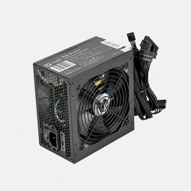 VIDA Lite 300W ATX Power Supply – 120mm Fan, Passive PFC, 24-Pin, Black