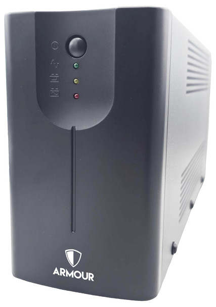 Armour 650VA UPS 390W Battery Backup – 2 UK Plugs, RJ45 & USB Monitoring physical VIDA New ARM650 MemoX