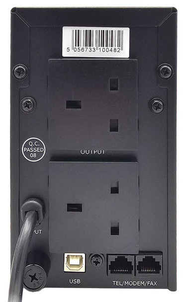 Armour 650VA UPS 390W Battery Backup – 2 UK Plugs, RJ45 & USB Monitoring physical VIDA New ARM650 MemoX