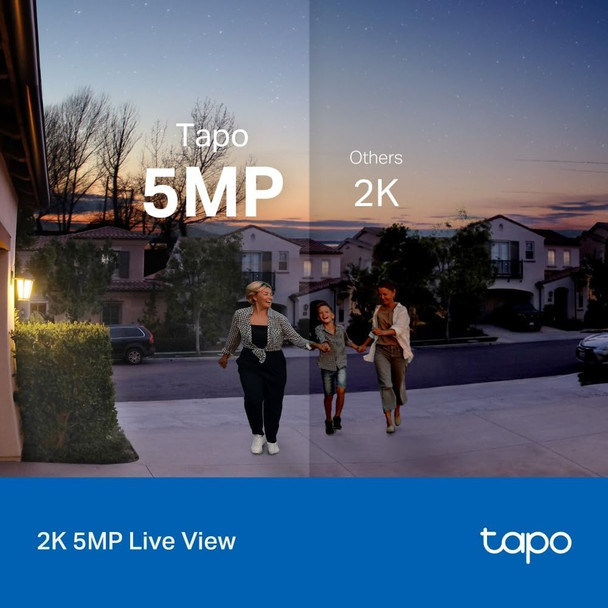 TP-Link Tapo D130 Wired Video Doorbell – 2K 5MP, AI Detection & Chime