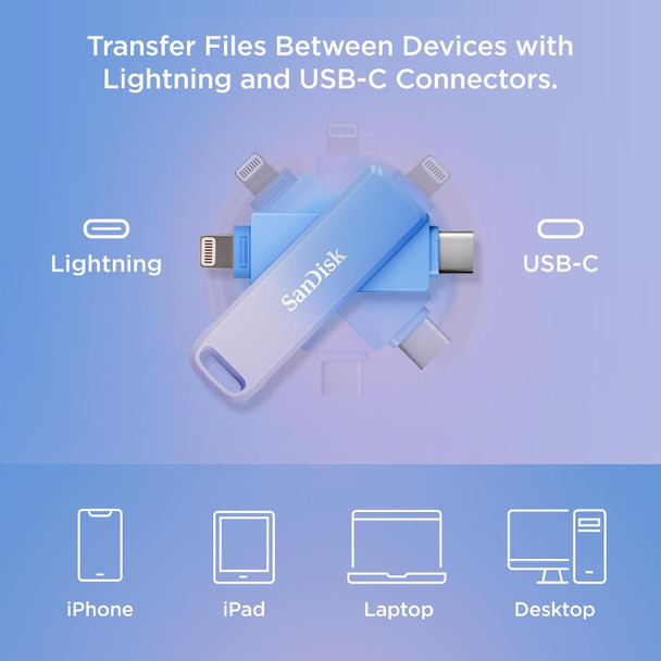 SanDisk Creator Phone Drive 128GB – USB-C & Lightning Storage for iPhone, iPad & Mac