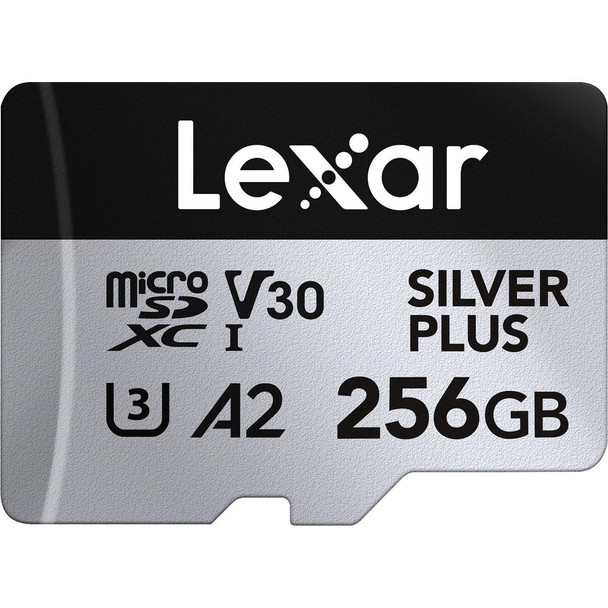 Lexar SILVER PLUS 256GB microSDXC Card – 205MB/s, U3, V30, A2