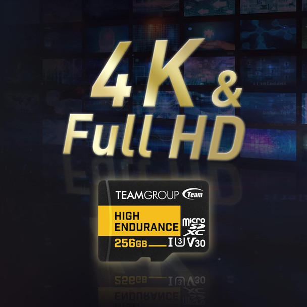 TEAMGROUP High Endurance 64GB microSDXC Card – U3, V30, 100MB/s