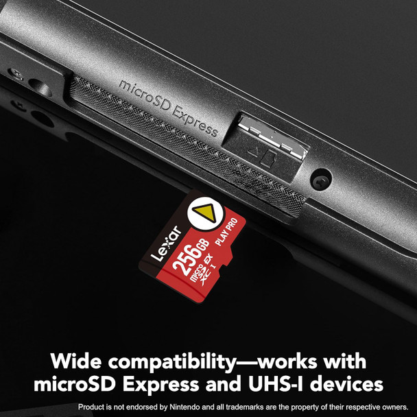Lexar PLAY PRO 256GB microSD Express Card – 900MB/s, U3, Switch 2 Ready