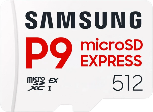 Samsung P9 Express 512GB microSD Express Card – 800MB/s, U3, V30, Switch 2 Ready