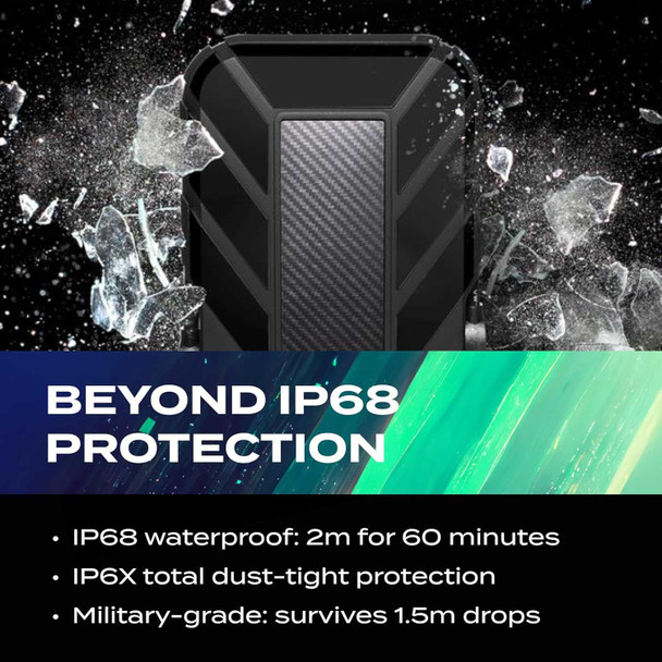ADATA 1TB HD710 Pro Rugged External Hard Drive, 2.5", USB 3.1, IP68 Water/Dust Proof, Shock Proof, Black physical ADATA New AHD710P-1TU31-CBK MemoX