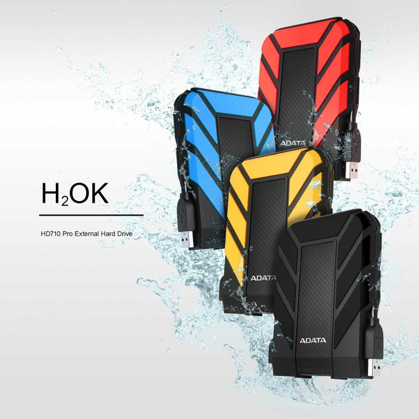 ADATA 1TB HD710 Pro Rugged External Hard Drive, 2.5", USB 3.1, IP68 Water/Dust Proof, Shock Proof, Yellow physical ADATA New AHD710P-1TU31-CYL MemoX