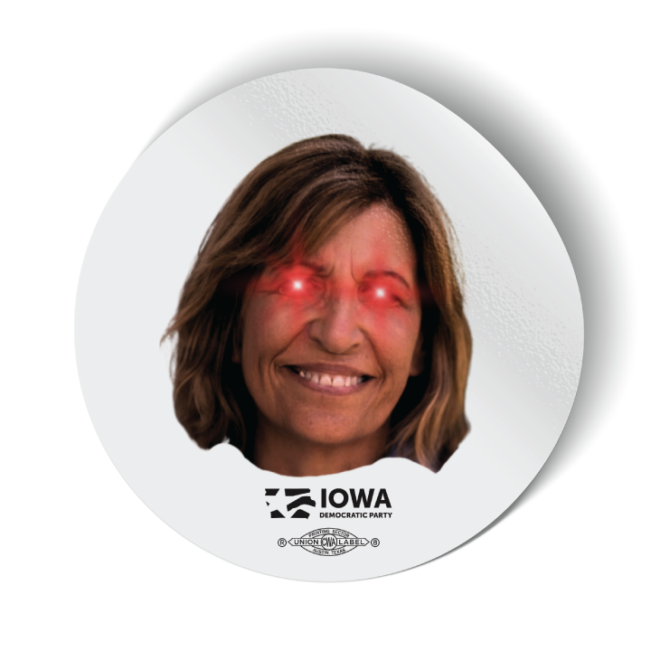Dark Rita (3" x 3" Vinyl Sticker Pack of Two!) Iowa Democratic