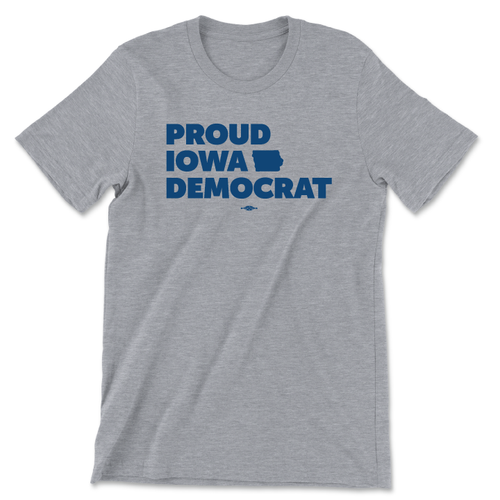 Proud Iowa Democrat (Unisex & Women's Athletic Heather Tee)