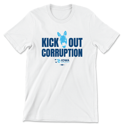 Kick Out Corruption (Unisex & Women's White Tee)