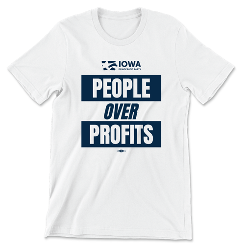 People Over Profits (Unisex & Women's White Tee)