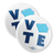 Vote (2.25" Mylar Button -- Pack Of Two!)
