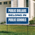 Public Dollars - Navy (24" x 18" Coroplast Yard Sign)