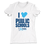 I Love Public Schools (Unisex & Women's White Tee)