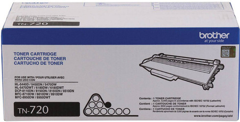 Original Brother TN-720 Black Laser Toner Cartridge