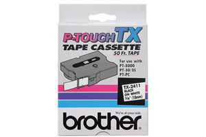 TX-7511 | Original Brother Tape Cartridge For P-Touch Labelers, 0.94" X 50 Ft - Black on Green