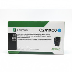 C241XC0 | Original Lexmark Return Program Extra High-Yield Toner - Cyan