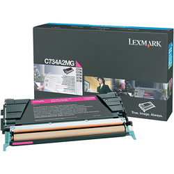 Original Lexmark Magenta Toner Cartridge  C734A2MG