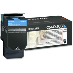 Original Lexmark Cyan Extra High-Yield Toner Cartridge C544X2CG