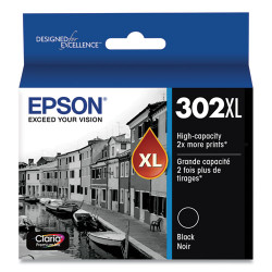 T302XL020S | Epson® T302XL | Original Epson® (T302XL020-S) Claria® High-Yield Ink Cartridge - Black