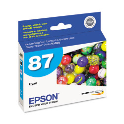 T087220 | Epson® 87 | Original Epson® UltraChrome® Hi-Gloss 2 Ink Cartridge - Cyan