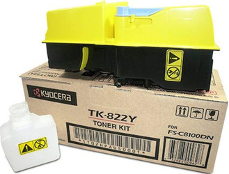 TK822Y | 1T02HPAUS0 | Original Kyocera TK-822Y Toner Cartridge - Yellow