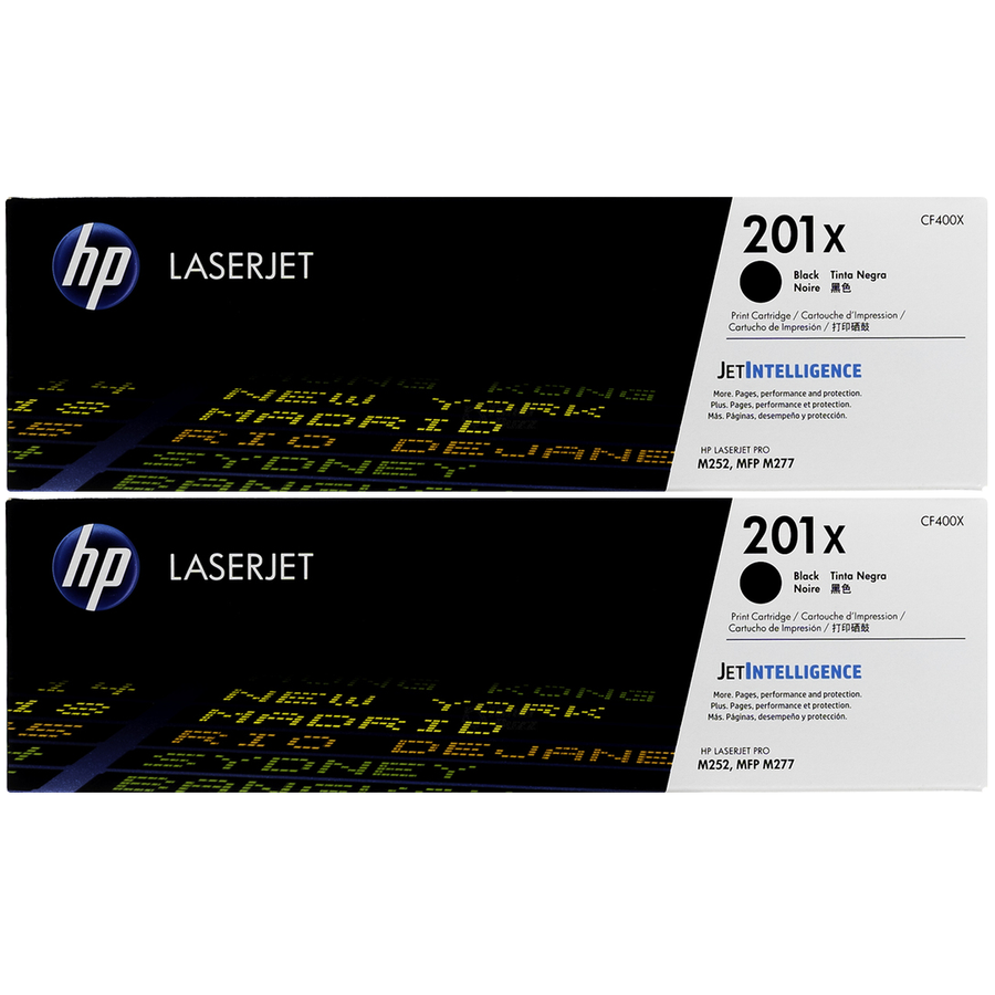CF400XD | HP 201X | Original HP Color LaserJet Pro High-Yield LaserJet Toner Cartridge - Dual Pack - Black