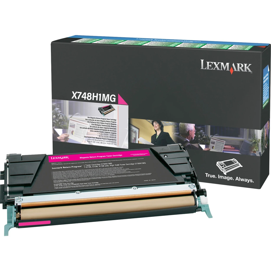 Original Lexmark X748H1MG X748 Magenta Return Program High-Yield Toner Cartridge