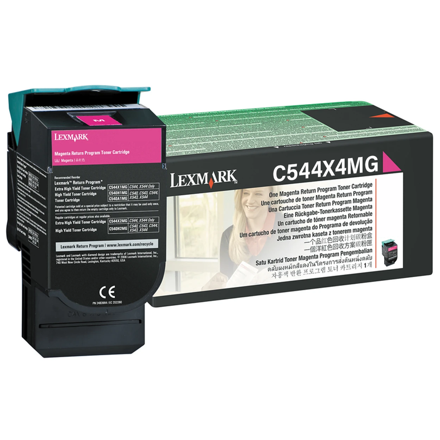 C544X4MG | Original Lexmark Extra High-Yield Toner Cartridge – Magenta