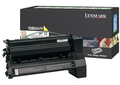 Original Lexmark 10B041Y C750 Yellow Prebate Return Program Toner Cartridge