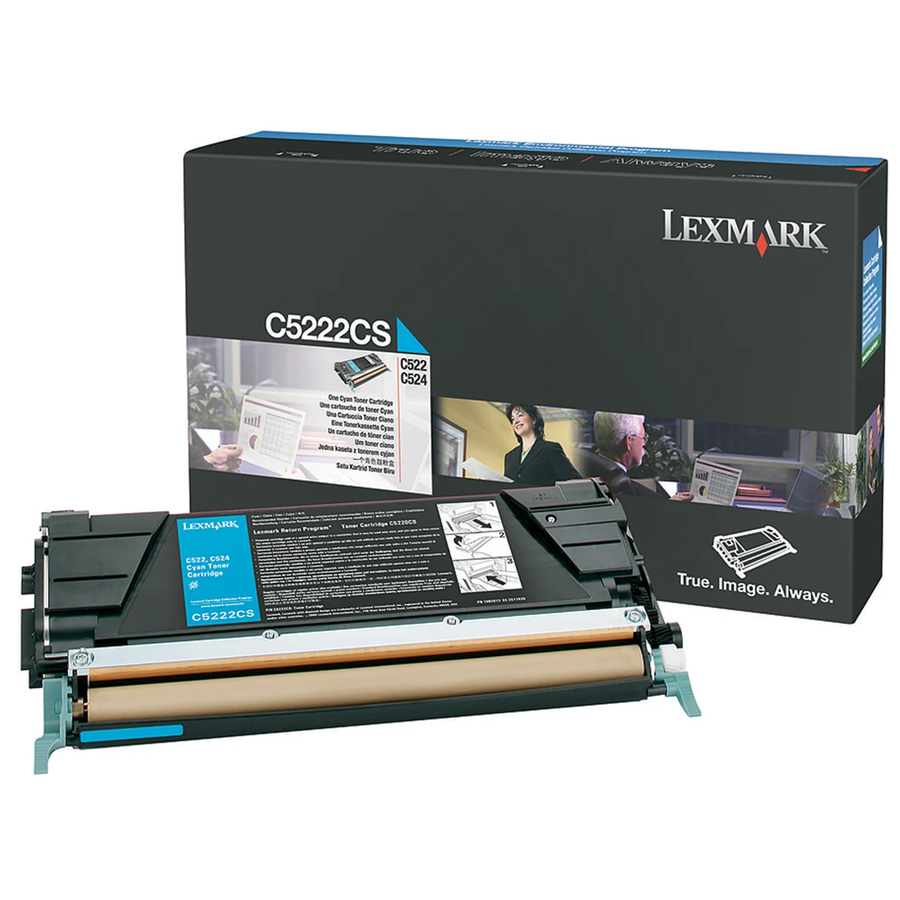 Original Lexmark C5222CS C522/24 Cyan Toner Cartridge
