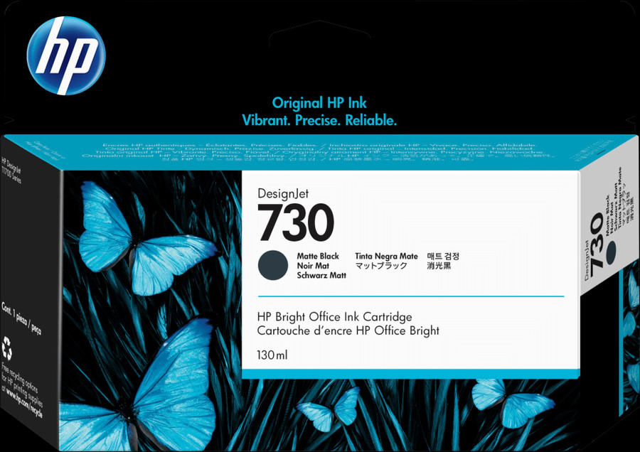 P2V65A | HP 730 | Original HP Ink Cartridge 130ml - Matte Black