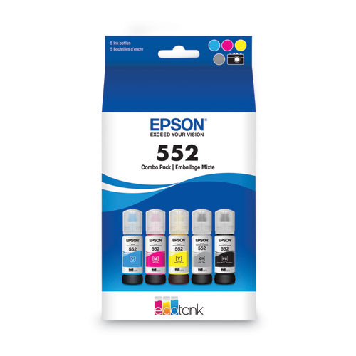 T552920S | Epson® T552 | Original Epson® T552920-S High-Yield Ink Cartridge - Cyan,Yellow,Magenta,Black,Gray