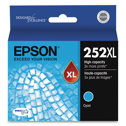 T252XL220S | Epson® 252XL | Original Epson® (T252XL220-S) High-Yield Ink Cartridge - Cyan