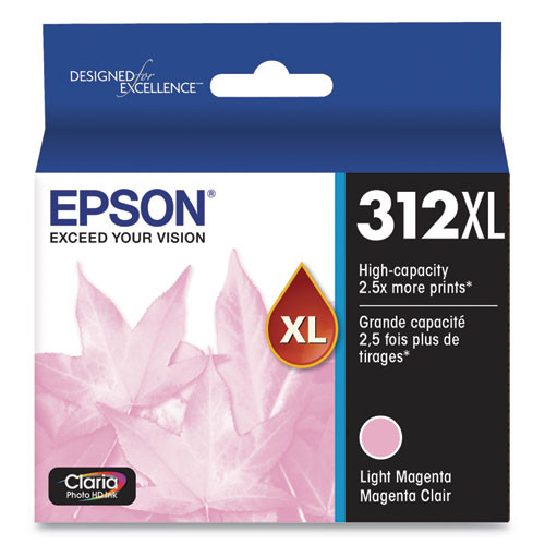 T312XL620S | Epson® 312XL | Original Epson® (T312XL620-S) Claria® High-Yield Ink Cartridge - Light Magenta