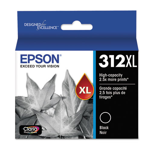 T312XL120S | Epson® 312XL | Original Epson® (T312XL120-S) Claria® High-Yield Ink Cartridge - Black
